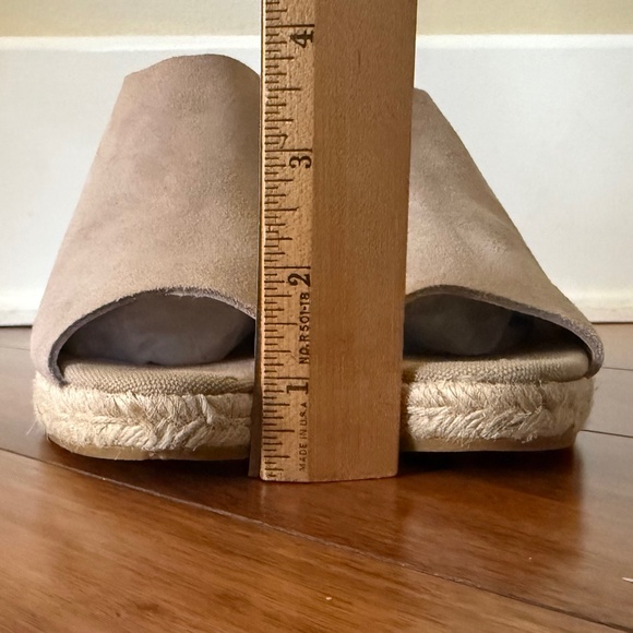 Kanna Tan Suede Slingback Wedge Sandals Espadrilles Size EU 37, US 7 - Picture 4 of 9